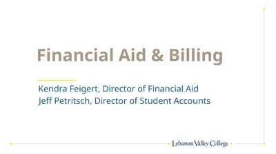 Financial Aid & Billing Kendra Feigert, Director