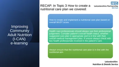 Improving Community Adult Nutrition (I-CAN)