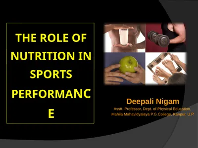 THE ROLE OF NUTRITION IN SPORTS PERFORMANCE