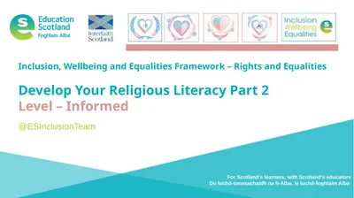 Inclusion, Wellbeing and Equalities Framework –