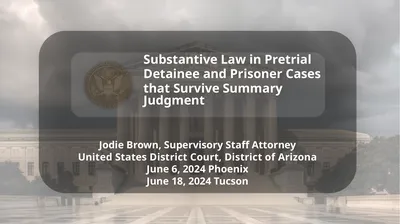 Substantive Law in Pretrial Detainee and Prisoner