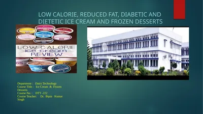 Department : Dairy Technology Course Title : Ice
