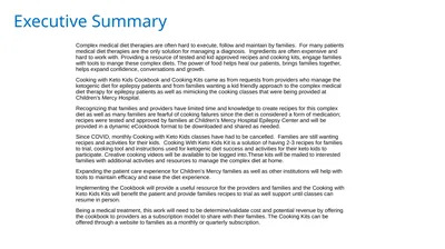 Executive Summary Complex medical diet therapies