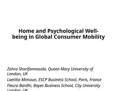 Home and Psychological Well-being in Global