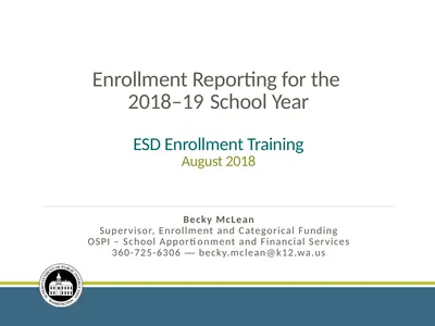 Enrollment Reporting for the 2018–19 School Year