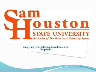 Budgeting Externally Sponsored Research Proposals