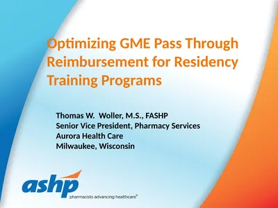 Optimizing GME Pass Through Reimbursement for