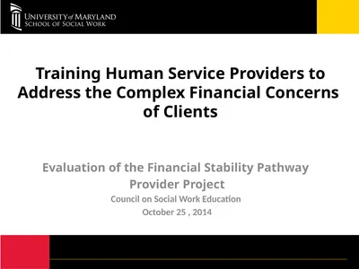 Training Human Service Providers to Address the