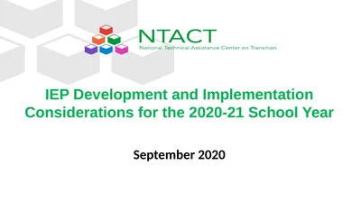 IEP Development and Implementation Considerations