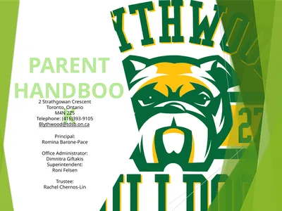 PARENT HANDBOOK 2 Strathgowan Crescent Toronto,