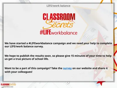LIFE/work balance We have started a