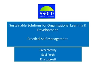 Sustainable Solutions for Organisational Learning