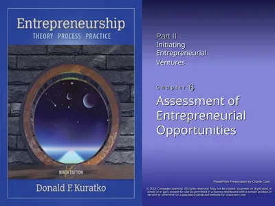 Assessment of Entrepreneurial Opportunities © 2014