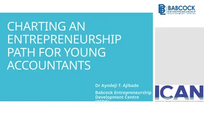 CHARTING AN ENTREPRENEURSHIP PATH FOR YOUNG
