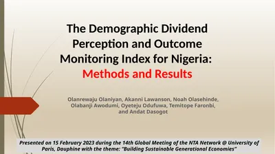 The Demographic Dividend Perception and Outcome