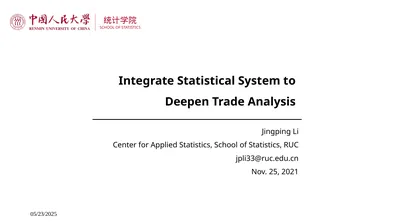 Jingping Li Center for Applied Statistics, School
