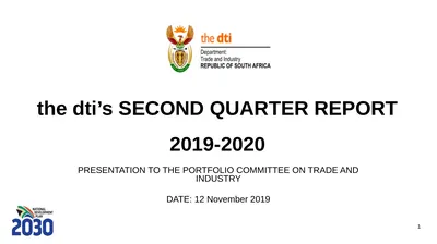 1 the dti’s SECOND QUARTER REPORT 2019-2020