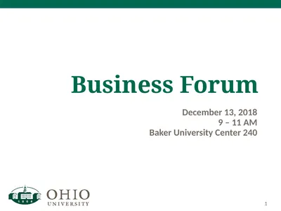 December 13, 2018 9 – 11 AM Baker University