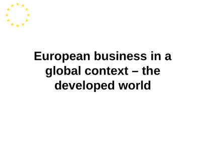 European business in a global context – the