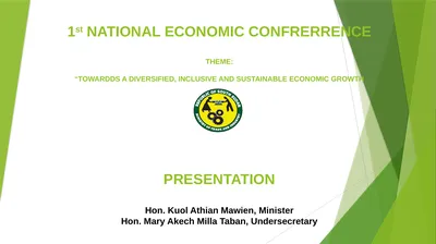 1st NATIONAL ECONOMIC CONFRERRENCE THEME: