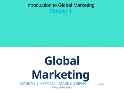 Introduction to Global Marketing Chapter 1 Global