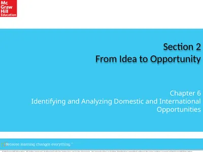 Section 2 From Idea to Opportunity Chapter 6