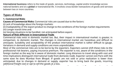 International business refers to the trade of
