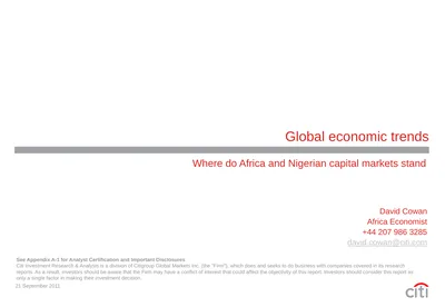 Global economic trends Where do Africa and