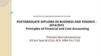 THE INSTITUTE OF CHARTERED ACCOUNTANTS OF SRI