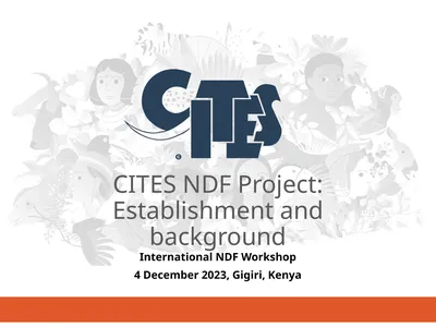 CITES NDF Project: Establishment and background