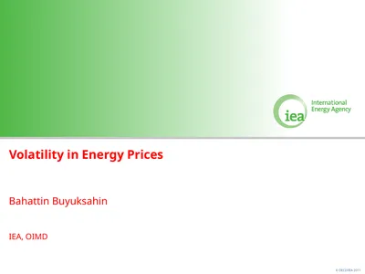Volatility in Energy Prices Bahattin Buyuksahin