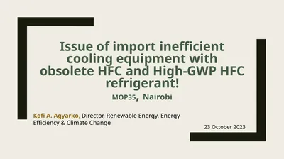 Kofi A. Agyarko, Director, Renewable Energy,