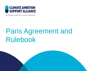 Paris Agreement and Rulebook Overview