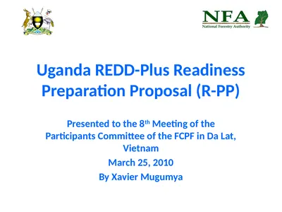 Uganda REDD-Plus Readiness Preparation Proposal