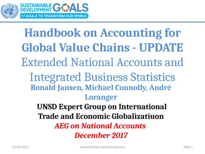 Handbook on Accounting for Global Value Chains -