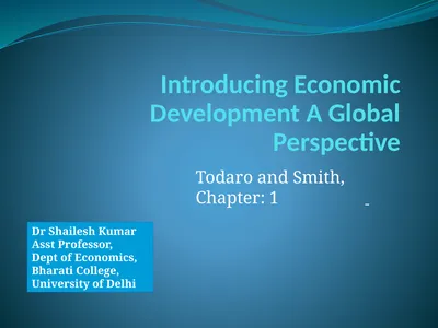 Introducing Economic Development A Global