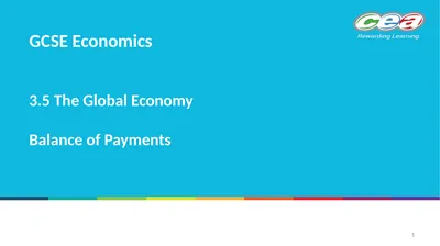 3.5 The Global Economy Balance of Payments GCSE