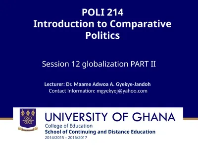 POLI 214 Introduction to Comparative Politics
