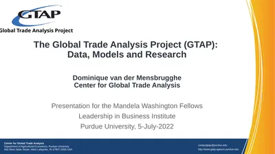 The Global Trade Analysis Project (GTAP): Data,