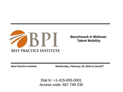 Benchmark-It Webinar: Talent Mobility Best