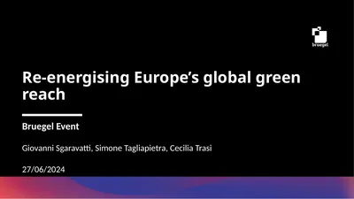 Re-energising Europe’s global green reach Bruegel