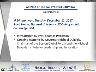 AGENDA OF GLOBAL CYBERSECURITY DAY December 12: