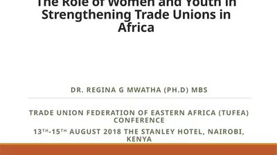 The Role of Women and Youth in Strengthening Trade