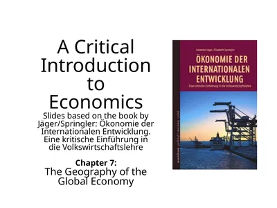 A Critical Introduction to Economics Slides based