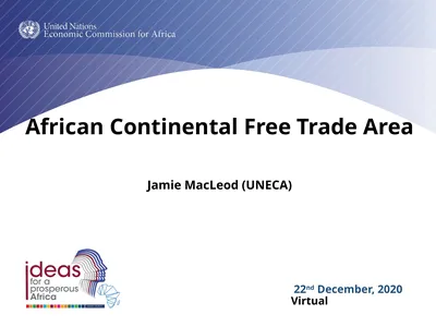22nd December, 2020 Virtual Jamie MacLeod (UNECA)