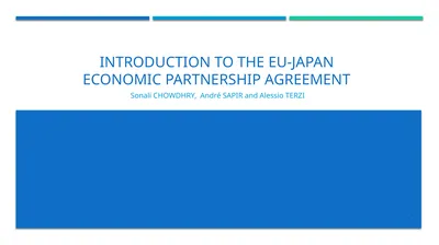 INTRODUCTION TO THE eu-japan economic partnership