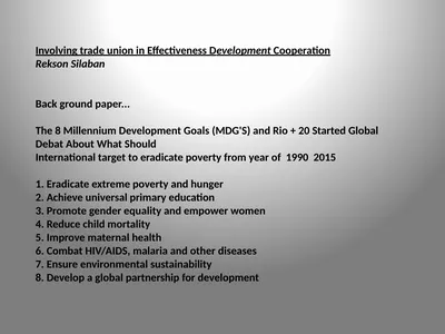 Involving trade union in Effectiveness Development