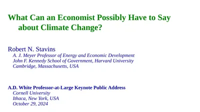 What Can an Economist Possibly Have to Say about