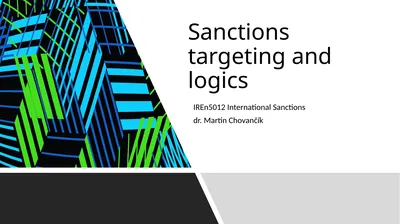 IREn5012 International Sanctions dr. Martin