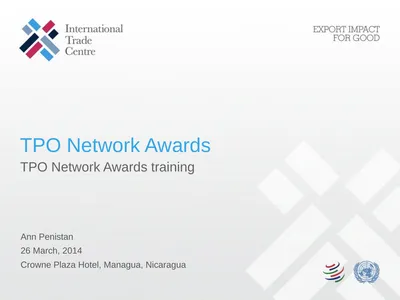 TPO Network Awards TPO Network Awards training Ann